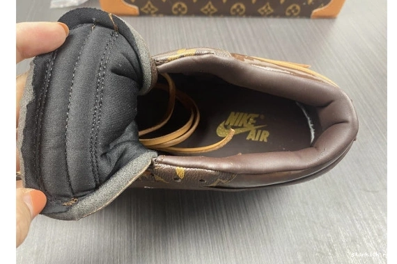 WHITE-LouiV Low JORDAN O-W AIR 1 Top -LouiV CASE) (WITH 0328